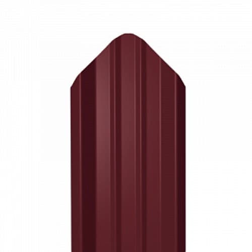 Металлический штакетник Фигурный 0.45x1800 RAL 3005 Вишнёвый