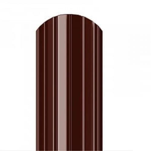 Металлический штакетник Полукруг  0.45x1500 RAL 8017 Коричневый